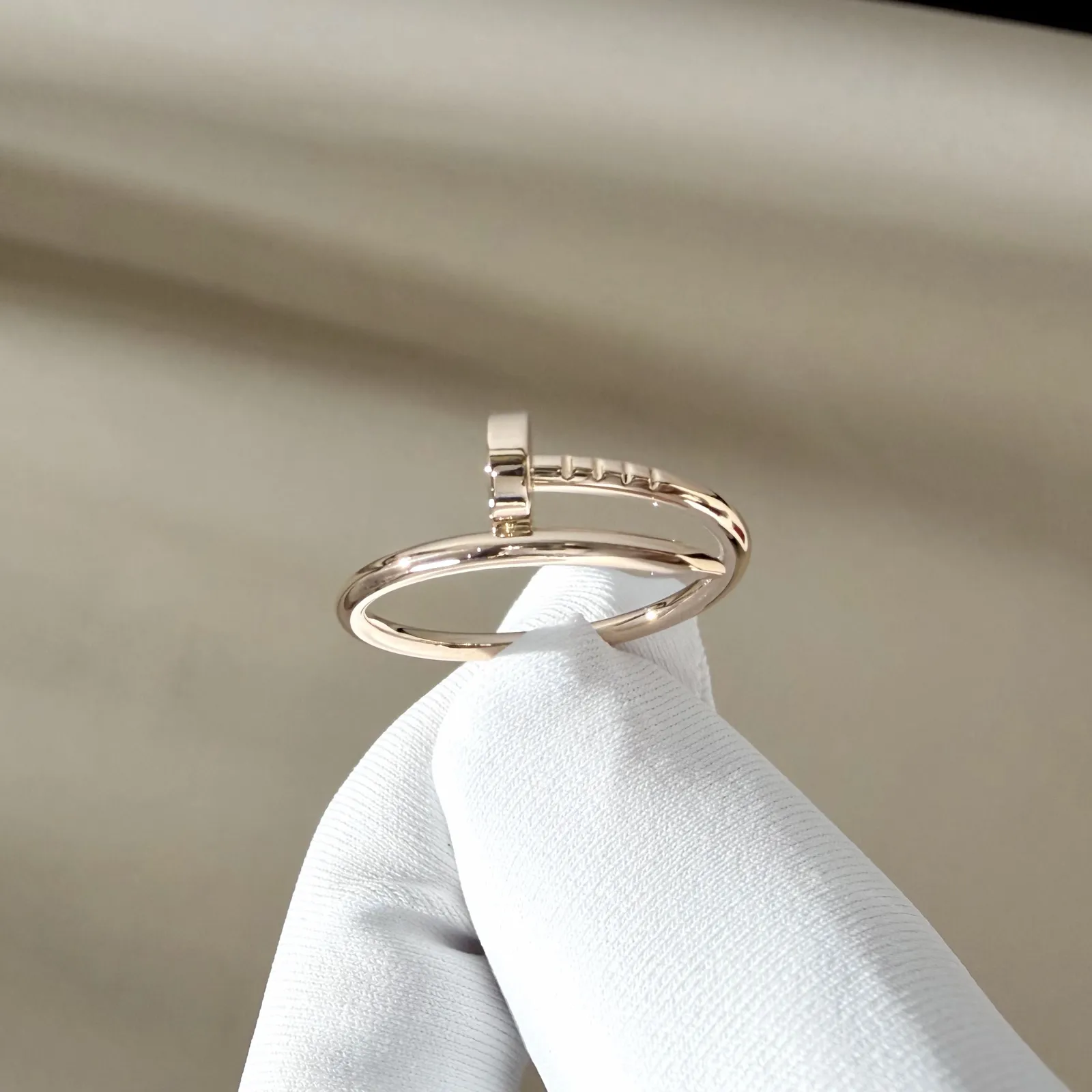 แหวน Cartier Juste Un Clou Ring แบบบาง Pink Gold 18K Size 59